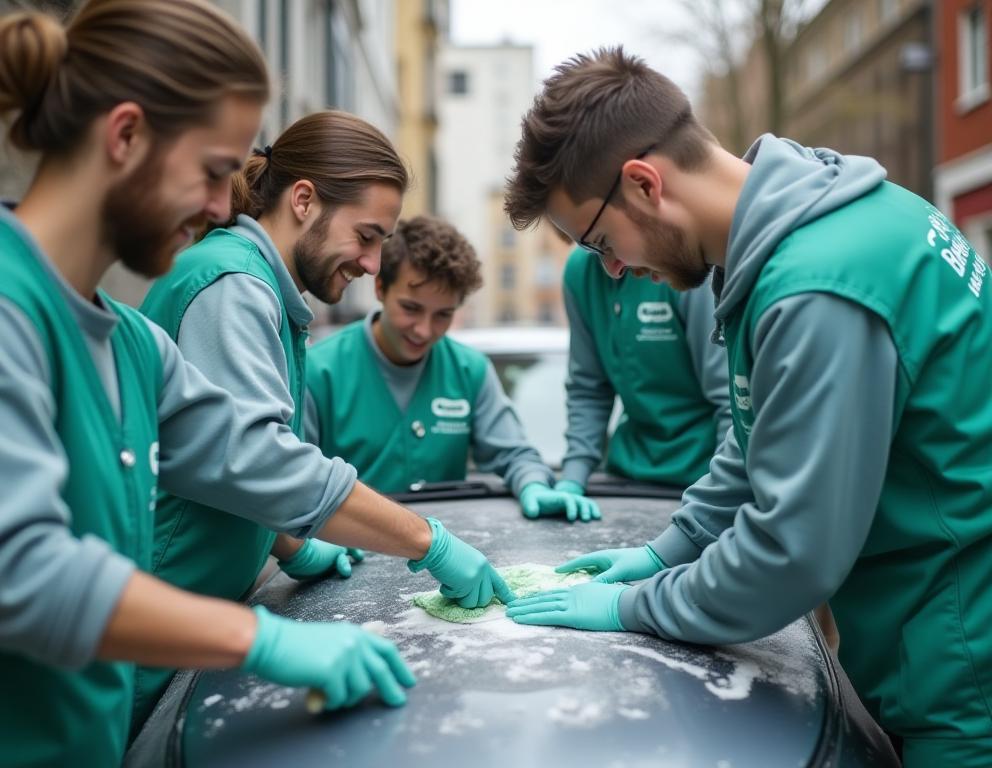 CrystalClear Auto Care team at work in Brighton